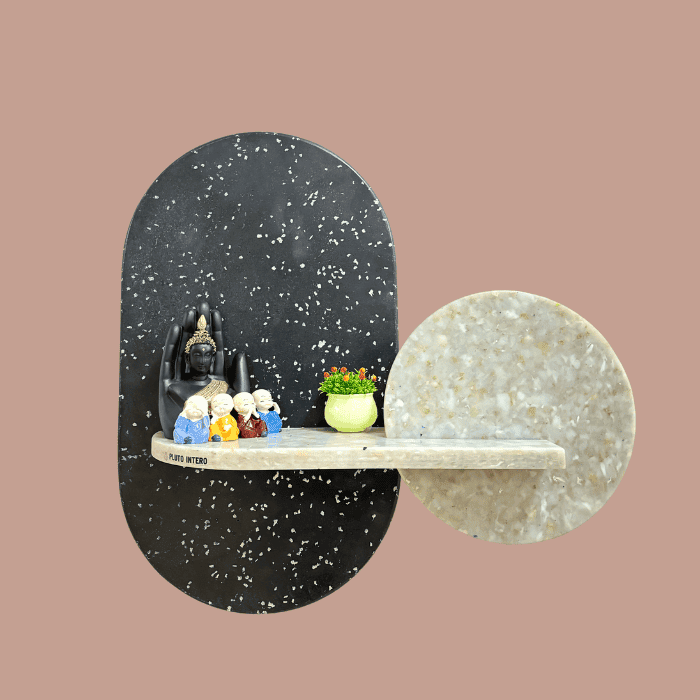 Classic Black&White X The Sparkler | Oval Wall Shelf