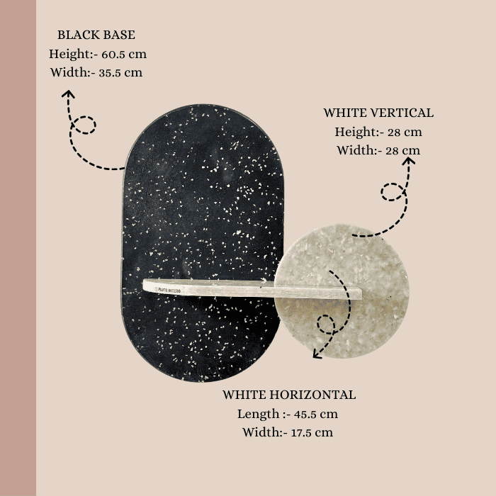 Classic Black&White X The Sparkler | Oval Wall Shelf