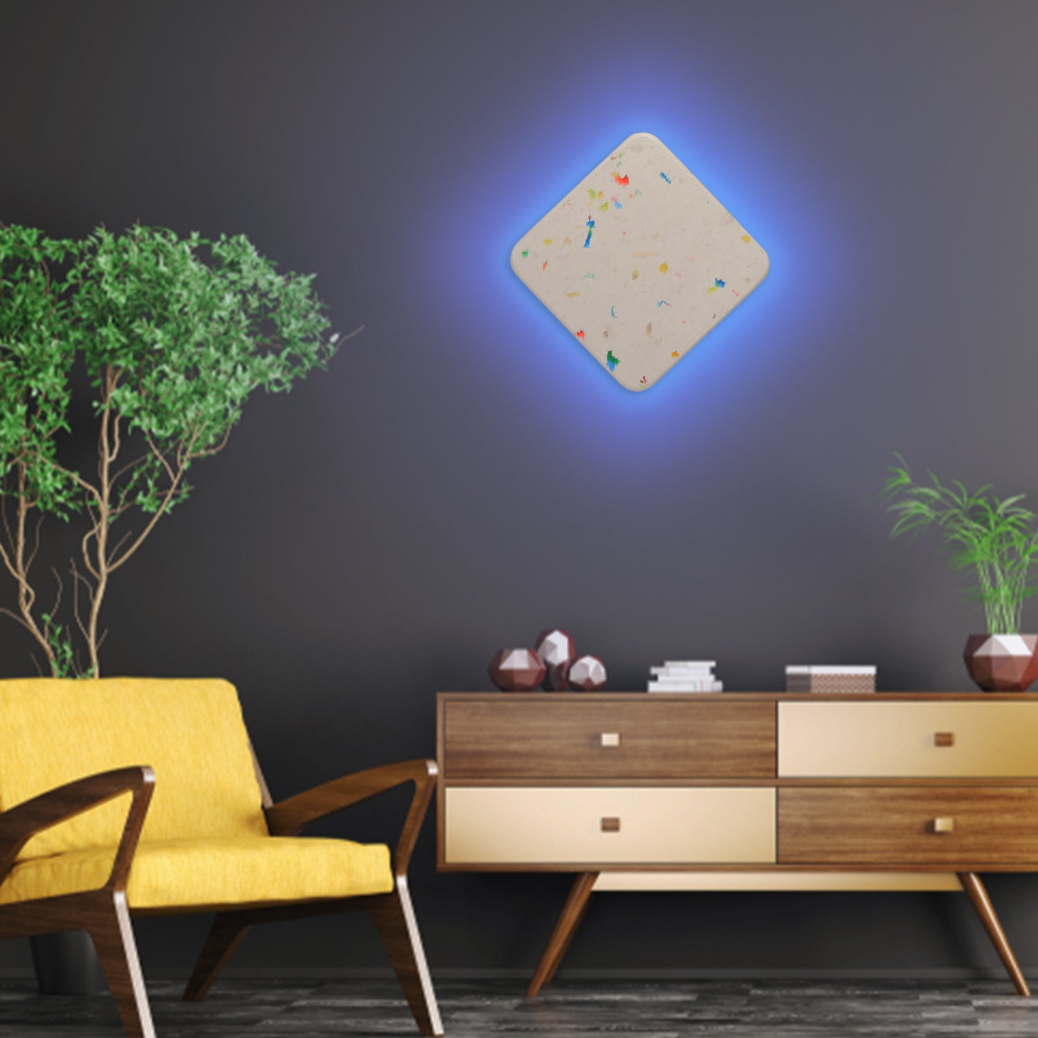 LIVELY FROST TILTED SQUARE | SMART LED WALL LAMP